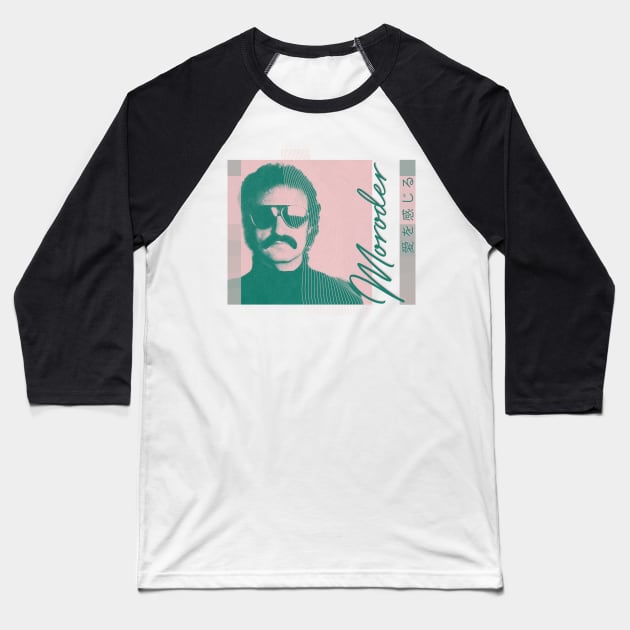 Giovanni Giorgio Moroder /// 70s Style Synth Lover Gift Baseball T-Shirt by unknown_pleasures